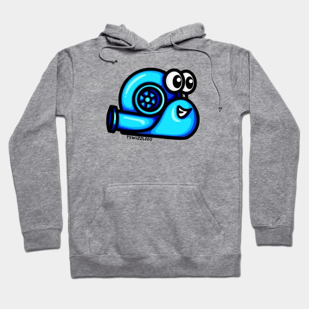 Turbo Snail (Version 1) - Electric Blue Hoodie by hoddynoddy